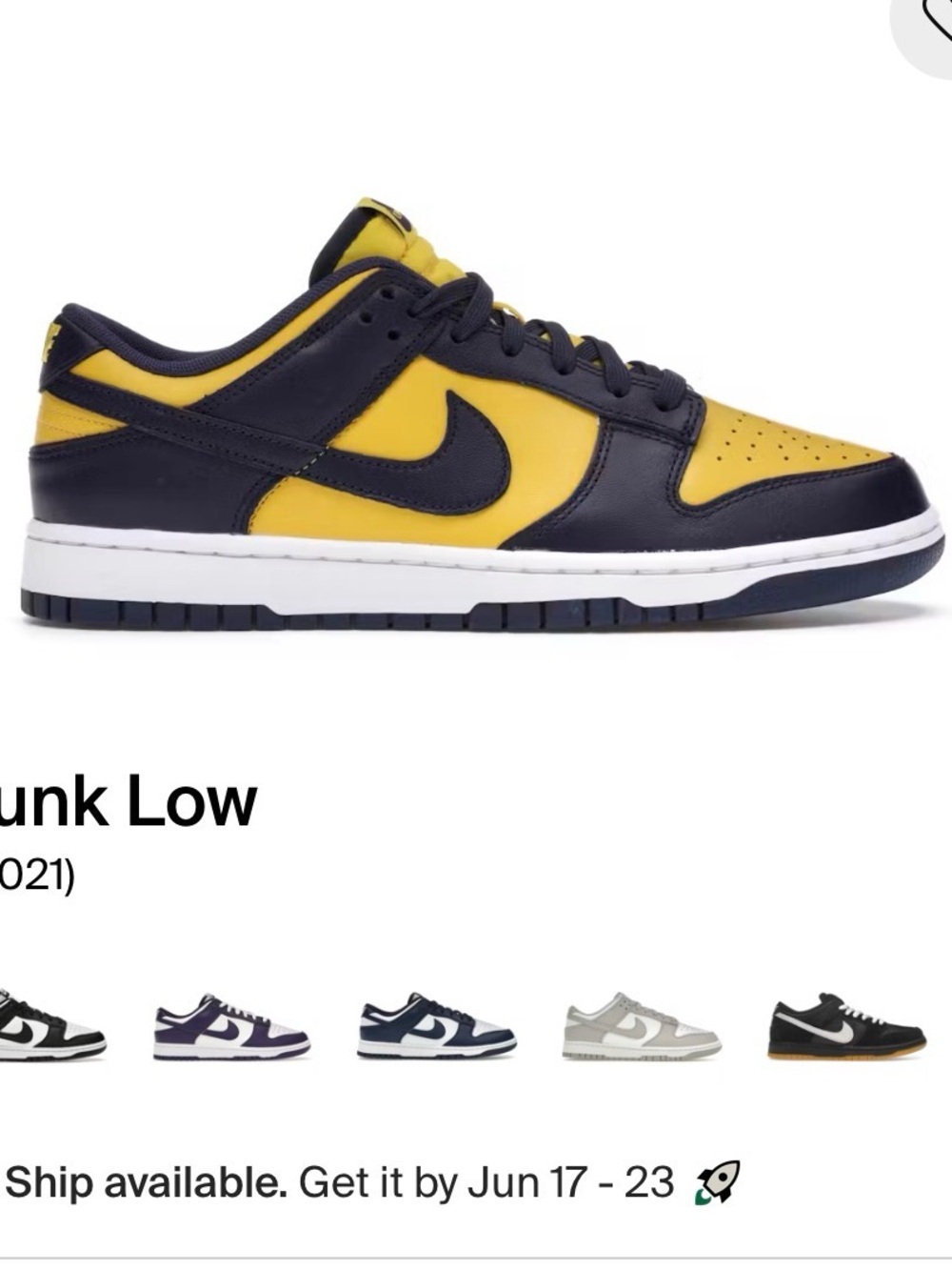 Nike Dunk Low Men's Shoe - Yellow/Navy